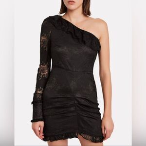 Alexis Ilana One-Shoulder Lace Cocktail Dress size S